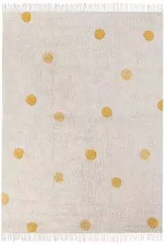 Beliani Dardere Kinderteppich, Baumwolle, beige/gelb, 140x200cm (459234)