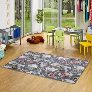 Snapstyle Disney Cars Kinder-Spielteppich, grau, 100x100cm