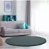 Paco Home Tatami 475 Kurzflor-Teppich rund, Memory Foam, blau/grau, Ø120cm (475)