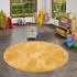 Pergamon. Silky Kids Hochflor Kinderteppich, rund, curry, 120x120cm (Silky Kids)