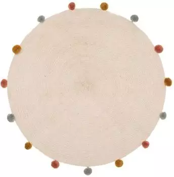 Atmosphera Harlequin Kinderteppich beige, ⌀90cm (ATM23-188268)