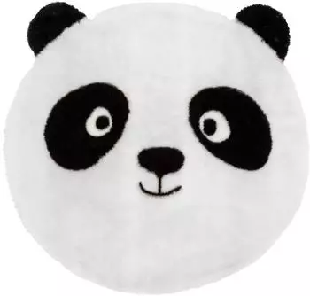 Atmosphera Kinderteppich Panda Andy, schwarz/weiß, ⌀100cm