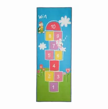 Relaxdays Spielteppich Hüpfspiel, bunt, 70x180cm