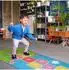 Relaxdays Spielteppich Hüpfspiel, bunt, 70x180cm