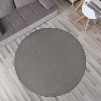 TT Home Krabbelmatte Kinderzimmer, einfarbig, rutschfest, rund 200cm, 24mm