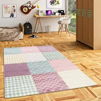 Pergamon. Maui Kids Kinderteppich Sterne pastell bunt, 160x230cm