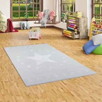 Pergamon. Trendline Modern Stars Kinderteppich, grau, rechteckig (Trendline Modern Stars)