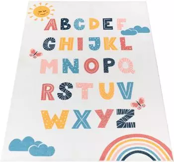 Paco Home Eliz 394 Kinderteppich Kurzflor, mehrfarbig, 200x280cm (Eliz 394)