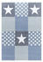 Livone Happy Rugs Starwalk 3 160x180 cm blau/silbergrau