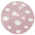 Livone Happy Rugs - Sky Cloud (ø 133 cm) rosa/weiss