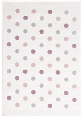 Livone Happy Rugs Confetti (120 x 180 cm) creme/rosa/silbergrau
