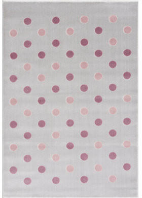 Livone Happy Rugs Confetti (160 x 230 cm) silbergrau/rosa