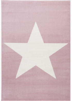 Livone Happy Rugs Shootingstar (160 x 230 cm) rosa/weiss