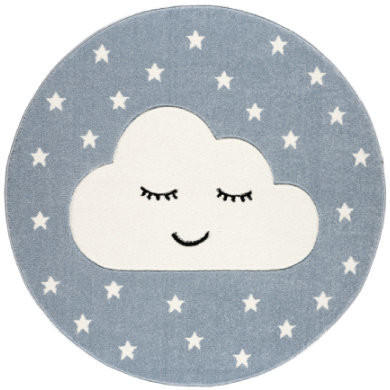 Livone Kids Love Rugs Smiley Cloud blau/weiss(ø 160 cm)