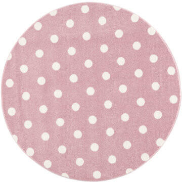 Livone Happy Rugs Circle (ø 100 cm) rosa/weiß