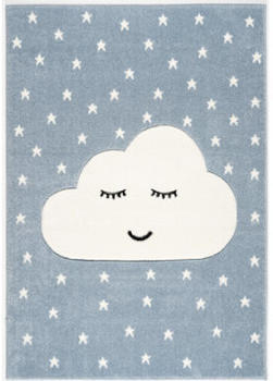 Livone Kids Love Rugs Smiley Cloud (100 x 150 cm) blau/weiss