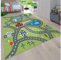 Paco Home - Kinder-teppich F&uuml;r Kinderzimmer, Spiel-teppich Mit Stra&szlig;en-motiv,...