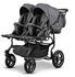 Baby Merc Zwillingskinderwagen 2 in 1 Twin Star dunkelgrau