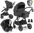 Hauck Vision X Trio Set inkl. i-Size Babyschale Drive N Care & XXL Zubehörpaket melange black