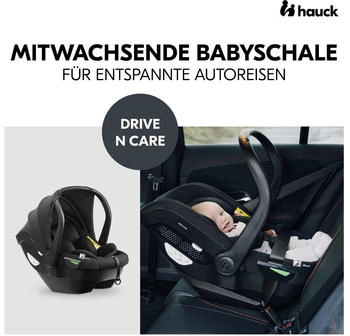 Hauck Vision X Trio Set inkl. i-Size Babyschale Drive N Care & XXL Zubehörpaket melange beige – Sicherheit und Komfort von Geburt an
