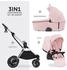 Hauck Vision X Trio Set inkl. i-Size Babyschale Drive N Care & XXL Zubehörpaket melange rose