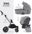 Hauck Vision X Trio Set inkl. i-Size Babyschale Drive N Care & XXL Zubehörpaket melange grey