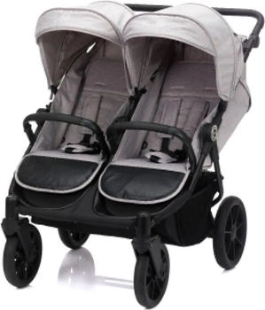 Fillikid Zwillingskinderwagen Duette grau