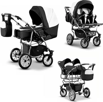 Baby Merc City Twin inkl. Autositz wei&szlig;/schwarz