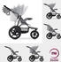 Moby-System Runner Dreirad-Kinderwagen grau