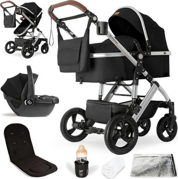 Bergsteiger Nizza 3in1 Kinderwagen inkl. Babyschale black/silver