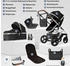 Bergsteiger Nizza 3in1 Kinderwagen inkl. Babyschale black/silver