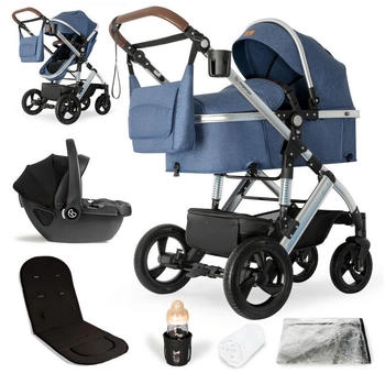 KikkaBoo CIELA kinderwagen buggy tot 22 kg, automatisch opvouwen, verstelbare rugleuning, gering gewicht, compact, cabinemaat, beige