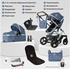 Bergsteiger Nizza 3in1 Kinderwagen inkl. Babyschale blue/silver