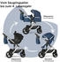 Bergsteiger Nizza 3in1 Kinderwagen inkl. Babyschale blue/silver