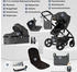 Bergsteiger Nizza 3in1 Kinderwagen inkl. Babyschale grey/black