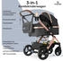 Bergsteiger Nizza 3in1 Kinderwagen inkl. Babyschale und Isofix Station grey/rosegold