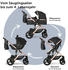 Bergsteiger Nizza 3in1 Kinderwagen inkl. Babyschale und Isofix Station grey/rosegold