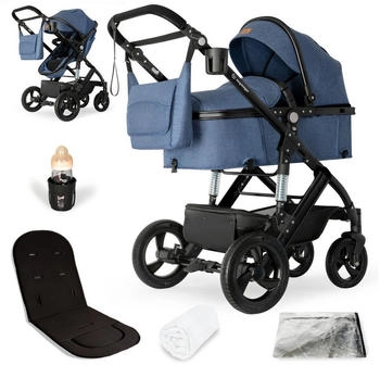 Bergsteiger Nizza 3in1 Kinderwagen blue/black
