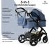 Bergsteiger Nizza 3in1 Kinderwagen blue/black