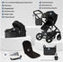 Bergsteiger Nizza 3in1 Kinderwagen black/black