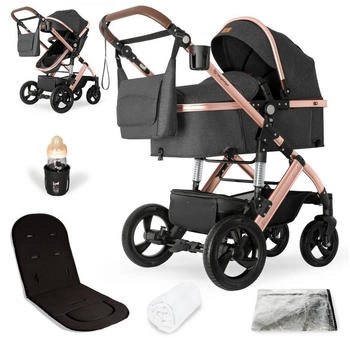 Bergsteiger Nizza 3in1 Kinderwagen grey/rosegold