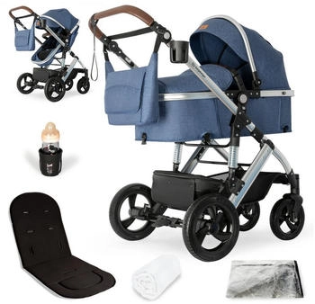 Bergsteiger Nizza 3in1 Kinderwagen blue/silver