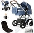 Bergsteiger Nizza 3in1 Kinderwagen blue/silver