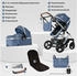 Bergsteiger Nizza 3in1 Kinderwagen blue/silver