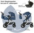 Bergsteiger Nizza 3in1 Kinderwagen blue/silver
