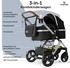 Bergsteiger Nizza 3in1 Kinderwagen black/silver