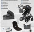 Bergsteiger Nizza 3in1 Kinderwagen grey/black