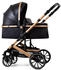 Pixini Kinderwagen Kalani 3in1 gold/schwarz (inkl. Autositz)