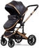 Pixini Kinderwagen Kalani 3in1 gold/schwarz (inkl. Autositz)