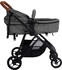 vidaXL 2-in-1 Kinderwagen Hellgrau und Schwarz Stahl